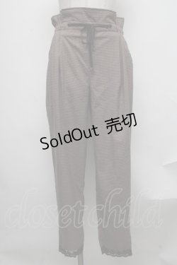 画像1: axes femme / ベロアリボンテーパードパンツ  ブラウン S-25-01-27-091-AX-PA-HR-ZT252