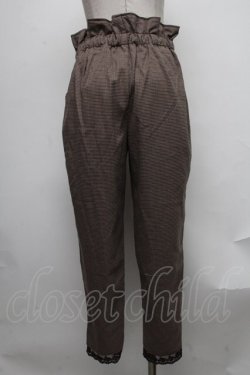 画像2: axes femme / ベロアリボンテーパードパンツ  ブラウン S-25-01-27-091-AX-PA-HR-ZT252