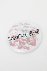 BABY,THE STARS SHINE BRIGHT / くみゃちゃんのいちごとさくらんぼ缶バッジ  グレー S-25-01-28-001-BA-AC-AS-ZS