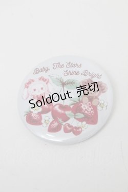 画像1: BABY,THE STARS SHINE BRIGHT / くみゃちゃんのいちごとさくらんぼ缶バッジ  グレー S-25-01-28-001-BA-AC-AS-ZS
