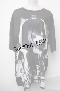 画像1: NieR Clothing / プリントTシャツ  黒 S-25-01-28-051-PU-TO-AS-ZS