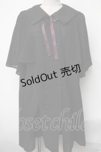 axes femme / リボン付セーラー襟ワンピース  黒 S-25-01-28-055-AX-OP-HR-ZS