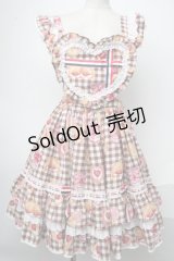 Angelic Pretty / いちごBread Bakery CafeスカートSet  ブラウン S-25-01-28-077-AP-SK-AS-ZS