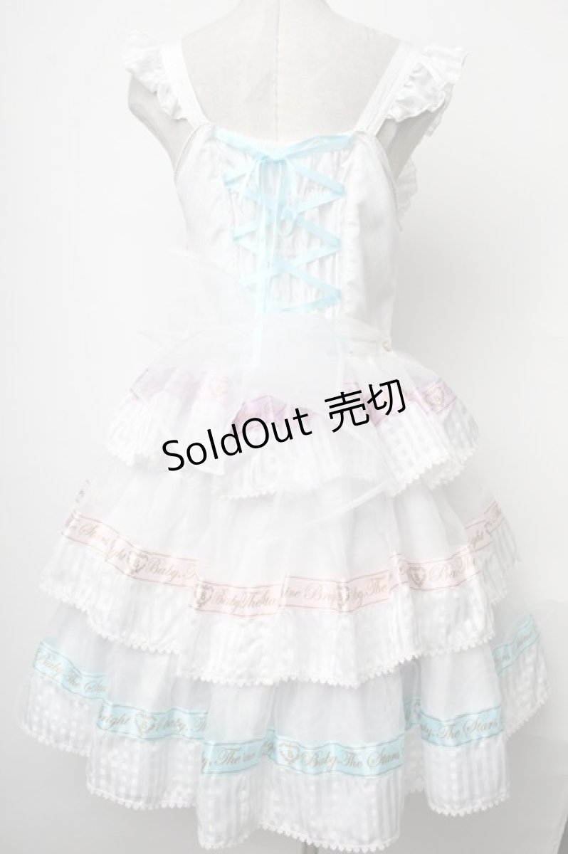 画像2: BABY,THE STARS SHINE BRIGHT / Sweet Best Wishesジャンパースカート&カチューシャセット  白 S-25-01-28-080-BA-OP-AS-ZS (2)