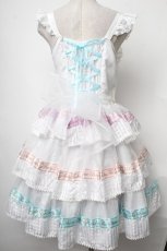 画像2: BABY,THE STARS SHINE BRIGHT / Sweet Best Wishesジャンパースカート&カチューシャセット  白 S-25-01-28-080-BA-OP-AS-ZS (2)