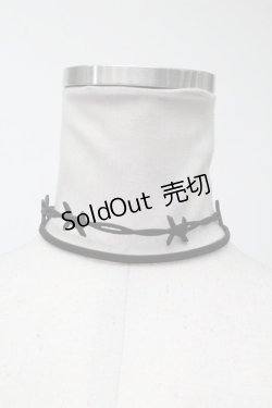 画像1: MILKBOY / 有刺鉄線レザーチョーカー  黒 S-25-01-28-002-MB-ZA-AS-ZS