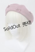 m petit by misako / サンリオキャラクターズコラボ マイメロ バスクリボンベレー  ピンク S-25-01-28-005-LO-AC-AS-ZS