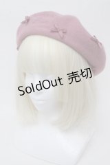 m petit by misako / サンリオキャラクターズコラボ マイメロ バスクリボンベレー  ピンク S-25-01-28-005-LO-AC-AS-ZS