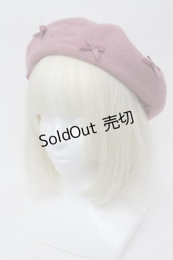 画像1: m petit by misako / サンリオキャラクターズコラボ マイメロ バスクリボンベレー  ピンク S-25-01-28-005-LO-AC-AS-ZS