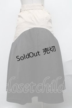 画像2: NieR Clothing / バイカラースカート  ベージュｘ黒 S-25-01-31-068-PU-SK-AS-ZS