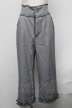 画像1: axes femme POETIQUE / ギンガムチェックパンツ  グレー S-25-01-31-076-AX-PA-HR-ZS