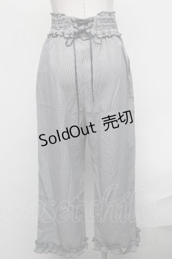 画像2: axes femme POETIQUE / ギンガムチェックパンツ  グレー S-25-01-31-076-AX-PA-HR-ZT175