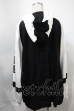 画像2: 【SALE】LISTEN FLAVOR / おくすりドープハーフジップパーカー  黒ｘ白 S-25-01-31-038-PU-TO-AS-ZT181 (2)