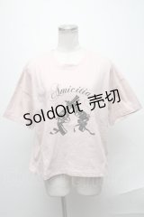 Ank Rouge / チョーカー付きプリント半袖トップス  ピンク S-25-02-02-076-CA-BG-HR-ZS