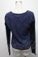 画像2: axes femme / BACKレースカーディガン  紺 S-25-02-02-077-AX-TO-HR-ZT306 (2)