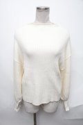 axes femme / ネックレス付ボリューム袖ニットプルオーバー  オフ S-25-02-02-022-AX-TO-AS-ZT186