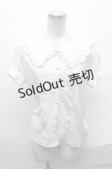 Ank Rouge / 刺繍セーラー襟ブラウス  キナリ S-25-02-02-034-CA-BL-HR-ZS