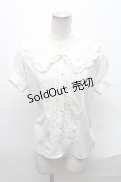 画像1: Ank Rouge / 刺繍セーラー襟ブラウス  キナリ S-25-02-02-034-CA-BL-HR-ZS