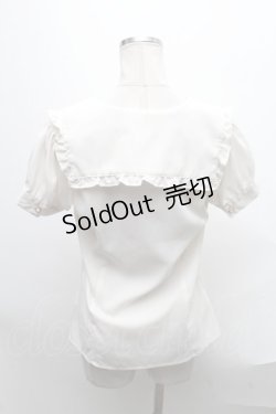 画像2: Ank Rouge / 刺繍セーラー襟ブラウス  キナリ S-25-02-02-034-CA-BL-HR-ZS