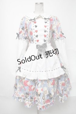 画像1: metamorphose / Wonder Card Aliceワンピース  サックス S-25-02-04-057-ME-OP-HR-ZS