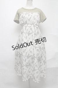 axes femme / ビスチェ切替ドッキングワンピース  カーキｘオフ S-25-02-04-060-AX-OP-AS-ZI