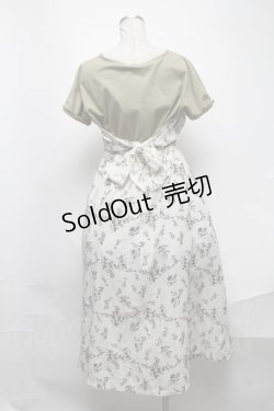 画像2: axes femme / ビスチェ切替ドッキングワンピース  カーキｘオフ S-25-02-04-060-AX-OP-AS-ZI