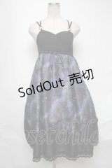 axes femme POETIQUE / ミルキーウェイキャミワンピース  黒 S-25-02-04-075-AX-OP-HR-ZS