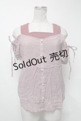 axes femme / レイヤード風トップス  ピンク S-25-02-04-027-AX-TO-AS-ZS