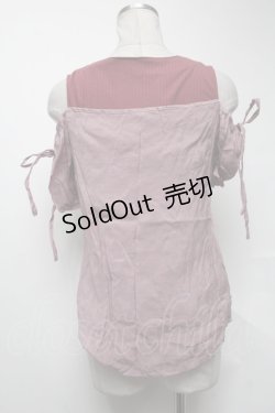 画像2: axes femme / レイヤード風トップス  ピンク S-25-02-04-027-AX-TO-AS-ZS