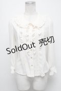MILK / フリルブラウス  オフ S-25-02-05-033-ML-BL-AS-ZS