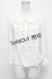 MILK / フリルブラウス  オフ S-25-02-05-033-ML-BL-AS-ZS
