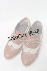 axes femme / 刺繍ショートブーツ  ブラウン S-25-02-08-004-AX-SH-HR-ZS