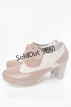 画像2: axes femme / 刺繍ショートブーツ  ブラウン S-25-02-08-004-AX-SH-HR-ZS