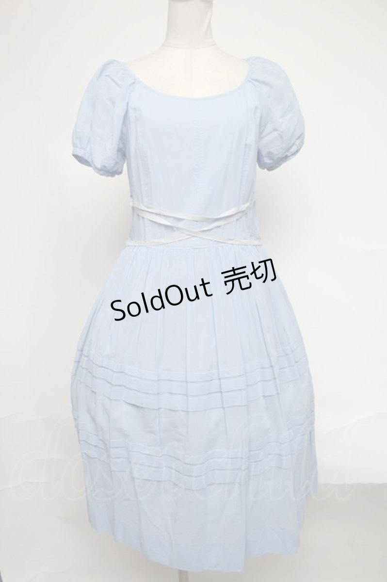 画像1: 【SALE】Jane Marple / パフ袖ワンピース  サックス S-25-02-08-055-JM-OP-AS-ZT359 (1)