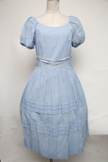 画像1: 【SALE】Jane Marple / パフ袖ワンピース  サックス S-25-02-08-055-JM-OP-AS-ZT359 (1)