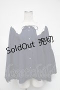 axes femme / レース襟ブラウス  紺 S-25-02-08-059-AX-BL-HR-ZS