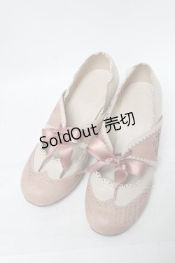 画像1: axes femme / バラくり抜きリボンパンプス  ベージュ S-25-02-08-005-AX-SK-HR-ZS
