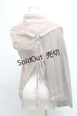 画像2: Ozz oneste / アシンメトリーベスト  ベージュ S-25-02-08-094-OO-BL-AS-ZS