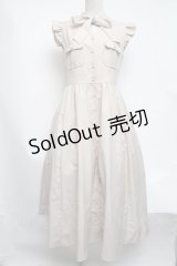 An MILLE / フロントボタンノースリーブワンピース  ベージュ S-25-02-08-035-EL-OP-AS-ZS