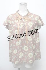 axes femme / 向日葵シアーブラウス  ブラウン S-25-02-11-032-AX-BL-HR-ZS