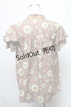 画像2: axes femme / 向日葵シアーブラウス  ブラウン S-25-02-11-032-AX-BL-HR-ZS