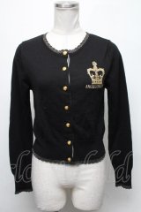 Angelic Pretty / Antique Crown刺繍ニットカーディガン  黒 S-25-02-11-035-AP-TO-HR-ZT057