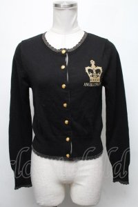 Angelic Pretty / Antique Crown刺繍ニットカーディガン  黒 S-25-02-11-035-AP-TO-HR-ZT057