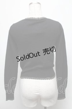 画像2: 【SALE】Angelic Pretty / Antique Crown刺繍ニットカーディガン  黒 S-25-02-11-035-AP-TO-HR-ZT057