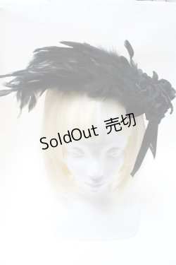 画像2: Moi-meme-Moitie / フェザーヘッドドレス  黒 S-25-02-11-012-MO-AC-HR-ZS
