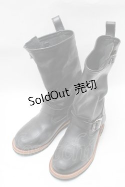 画像1: YOSUKE / エンジニアブーツ  黒 S-25-02-11-015-PU-SH-HR-ZS