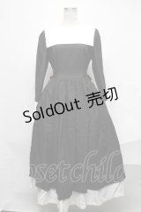 Moi-meme-Moitie / 修道女ロングワンピース  黒ｘ白 S-25-02-11-054-MO-OP-HR-ZS