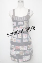MILK / Vintage Stampドレス  紺 S-25-02-13-075-ML-OP-AS-ZS