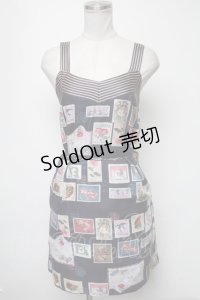 MILK / Vintage Stampドレス  紺 S-25-02-13-075-ML-OP-AS-ZS
