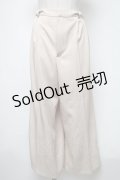 axes femme / モチーフレースワイドパンツ  ベージュ S-25-02-13-091-AX-PA-AS-ZS